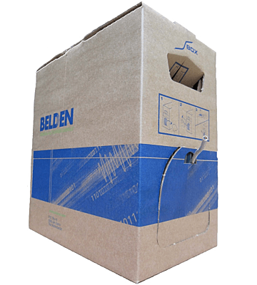 Belden 7965E Cat6 UTP nätverkskabel stel 305m 100% kopparblå