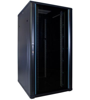 32U serverskåp med glasdörr 800x1000x1600mm (BxDxH)