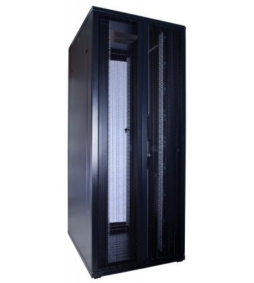 42U serverskåp med dubbla perforerade fram- och bakdörrar 800x1000x2000mm (BxDxH)