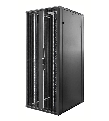 47U serverskåp med dubbelperforerad fram- och bakdörr 800x1200x2200mm (BxDxH)