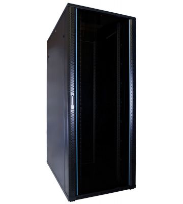 47U serverskåp med glasdörr 800x1200x2200mm (BxDxH)