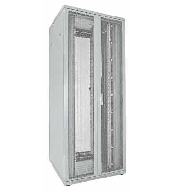 42U vit serverstomme med dubbla perforerade fram- och bakdörrar 800x800x2000mm (BxDxH)