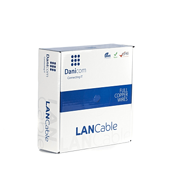 DANICOM CAT6A S/FTP 50m kabel på rullstyv - LSZH (Dca)