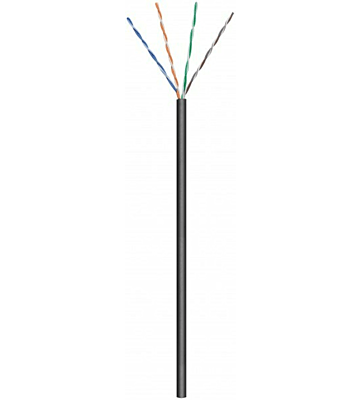 CAT5e U/UTP 100m kabel på rulle flexibel svart CCA