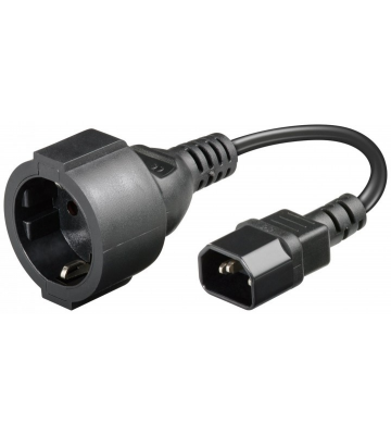 Strömkabel AC-kontakt till C14 0,15m - adapter
