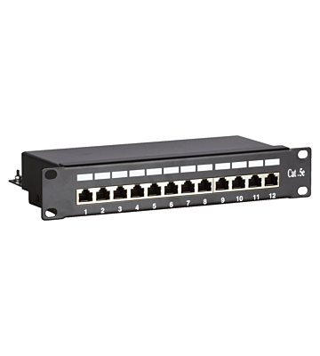 10 tum CAT5e FTP patchpanel - 12 portar
