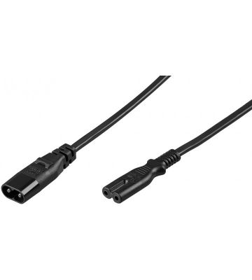 Strömkabel C7 till C8 2m svart