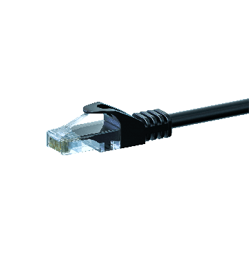 UTP CAT5e patchkabel 7,5m svart - 100% koppar