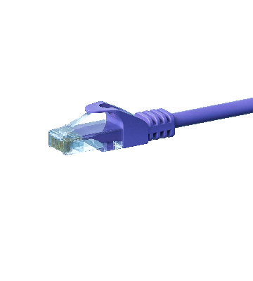UTP CAT5e patchkabel 3m lila - 100% koppar