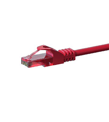 UTP CAT6 patchkabel 0,25m röd - 100% koppar