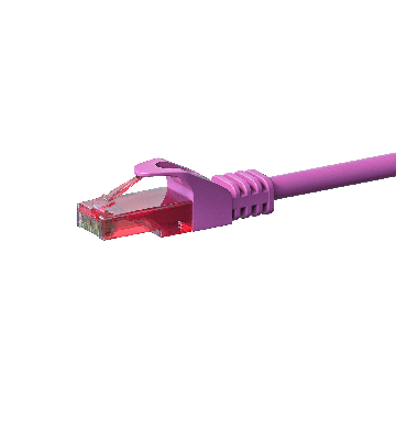 UTP CAT6 patchkabel 0,50m rosa - 100% koppar