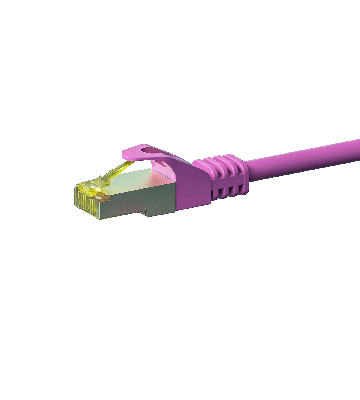 Cat7 S/FTP (PIMF) patchkabel 0,25m rosa