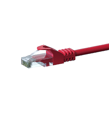 CAT6 UTP patchkabel 0,25m röd - CCA