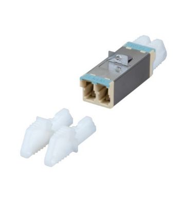 Multimode koppling E2000-E2000 duplex turkos