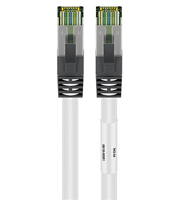 Cat8 S/FTP (PIMF) patchkabel 3m vit