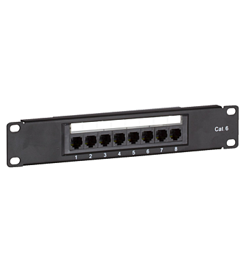 10 tum CAT6 UTP patchpanel - 8 portar