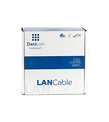 CAT8 S/FTP 50m kabel på rullstyv - LSZH (Dca)