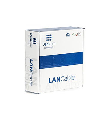 CAT6 S/FTP 100m kabel på rulle flexibel grå CCA