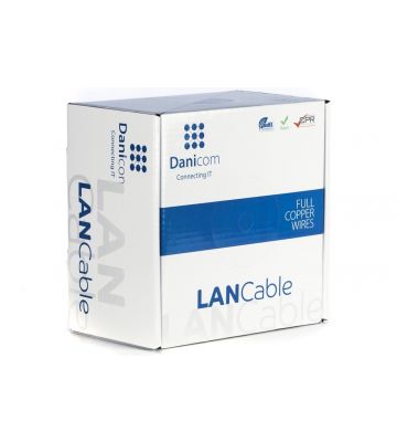 DANICOM CAT6 FTP 100m kabel på rulle flexibel - PVC (Fca)