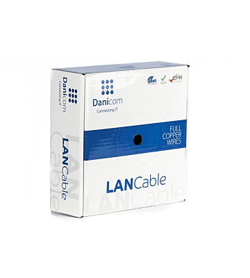 DANICOM CAT6 FTP 50m kabel på rullstyv - LSZH (Dca)