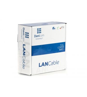 DANICOM CAT5E FTP 100m kabel på rulle flexibel - PVC (Fca)