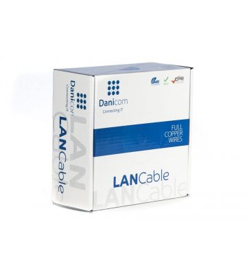DANICOM CAT5E UTP 100m Utomhuskabel på rullstyv - PE (Fca)