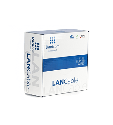 DANICOM CAT6 UTP 100m kabel på rullstyv - LSZH (Dca)