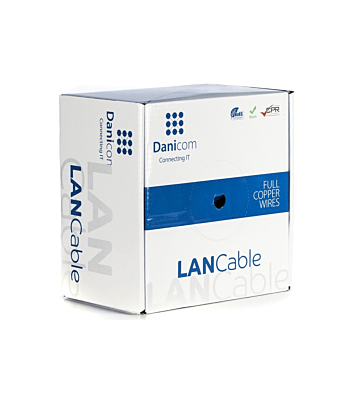DANICOM CAT6A U/UTP 100m kabel på rullstyv - LSZH (Dca)