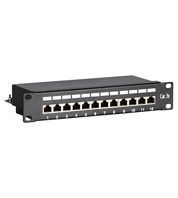 10 tum CAT5e FTP patchpanel - 12 portar