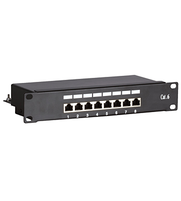 10 tum CAT6 FTP patchpanel - 8 portar