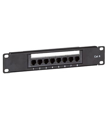 10 tum CAT6 UTP patchpanel - 8 portar