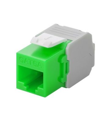 CAT6a UTP Keystone Connector - Verktygslös - Grön