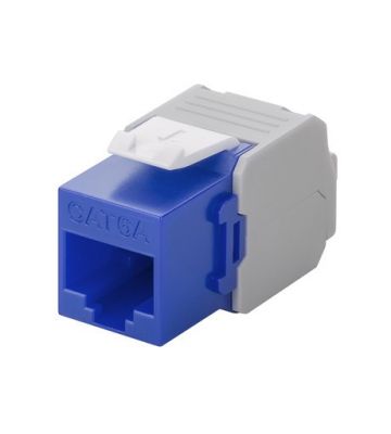 CAT6a UTP Keystone Connector - Verktygslös - Blå