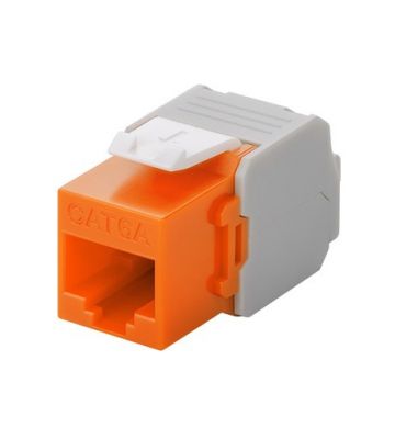 CAT6a UTP Keystone Connector - Verktygslös - Orange