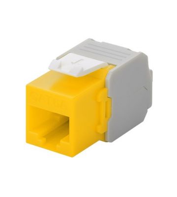 CAT6a UTP Keystone Connector - Verktygslös - Gul