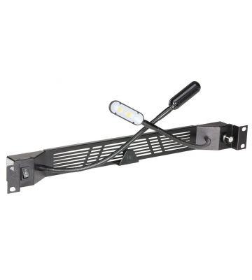 19 tums Svanhals LED-belysning + dimmer - vit/blå