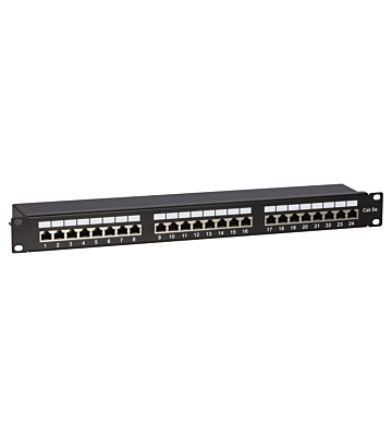 CAT5e FTP patchpanel - 24 portar