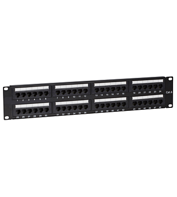 CAT6 UTP patchpanel - 48 portar