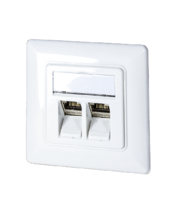Keystone frontplatta, vit
