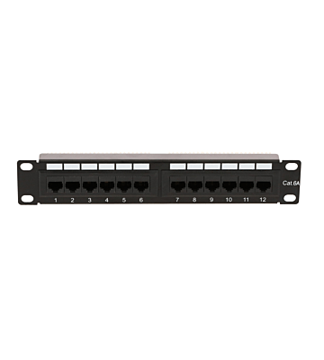 10 tum CAT6a UTP patchpanel - 12 portar