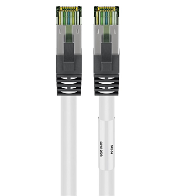 Cat8 S/FTP (PIMF) patchkabel 0,25 m vit