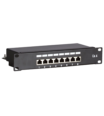 10 tum CAT6 FTP patchpanel - 8 portar