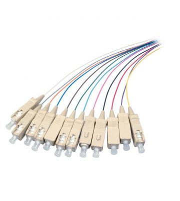 OM3 fiberoptisk pigtail färgad set SC - 12 stycken