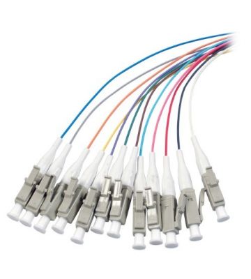 OM3 fiberoptisk pigtail färgad set LC - 12 stycken