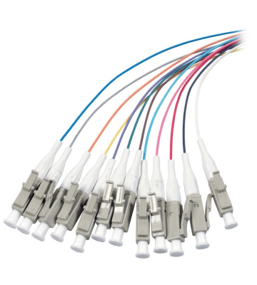 OS2 fiberoptisk pigtail färgad set LC - 12 stycken