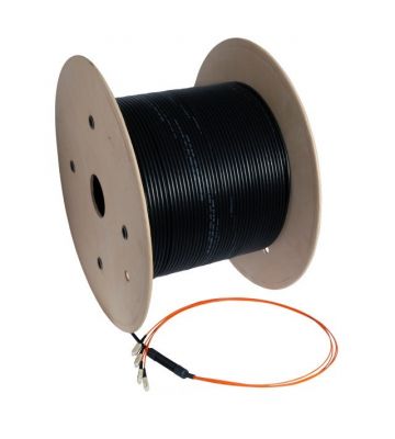 OM2 anpassad fiberoptisk kabel 24 fibrer inkl. kontakter