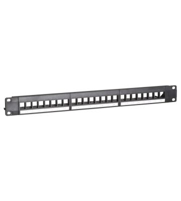UTP patchpanel för keystones - 24 portar