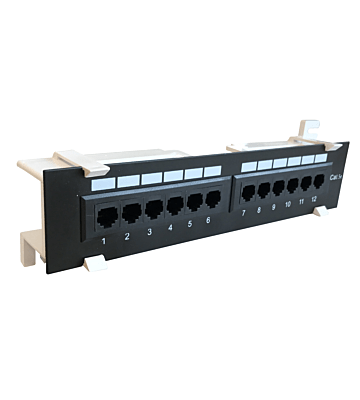 CAT5e UTP väggmonterad patchpanel - 12 portar