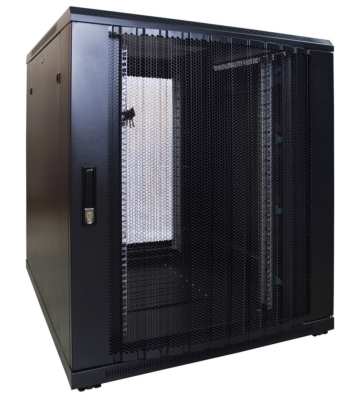 12U mini serverrack med perforerad dörr 800x1200x720mm (BxDxH)