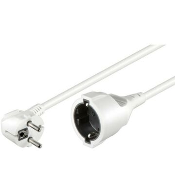 Schuko strömkabel 10m vit